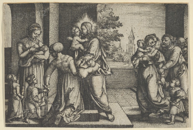 Christ and the Children. Creator: Georg Pencz.