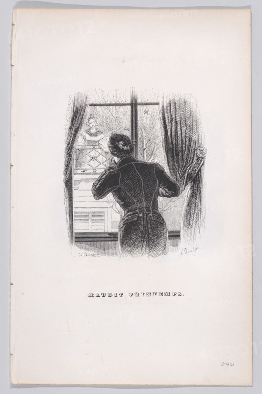 Damned Springtime from The Complete Works of Béranger, 1836. Creator: John Thompson.