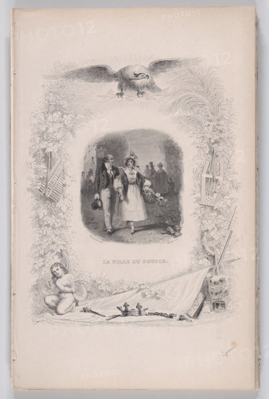 Daughter of the People from The Songs of Béranger, 1829. Creator: Jean Ignace Isidore Gerard.