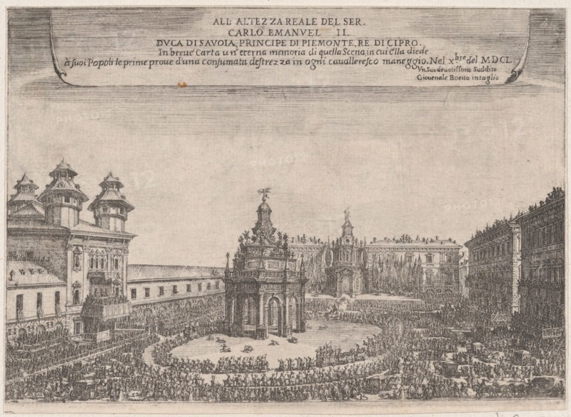 Festival in Turin, October 1650, 1650. Creator: Giovenale Boetto.