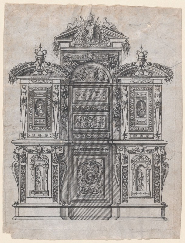Furniture Design, 1565-70. Creator: Jacques Androuet Du Cerceau.