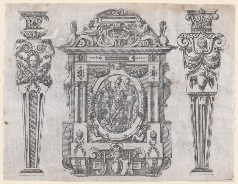 Furniture Design, 1565-70. Creator: Jacques Androuet Du Cerceau.