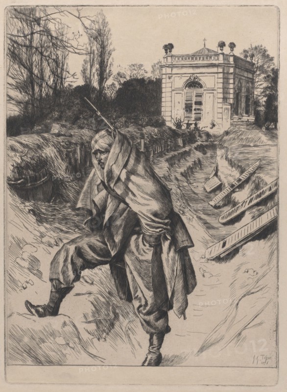 Grand'Garde (Souvenir of the Siege of Paris), 1878. Creator: James Tissot.