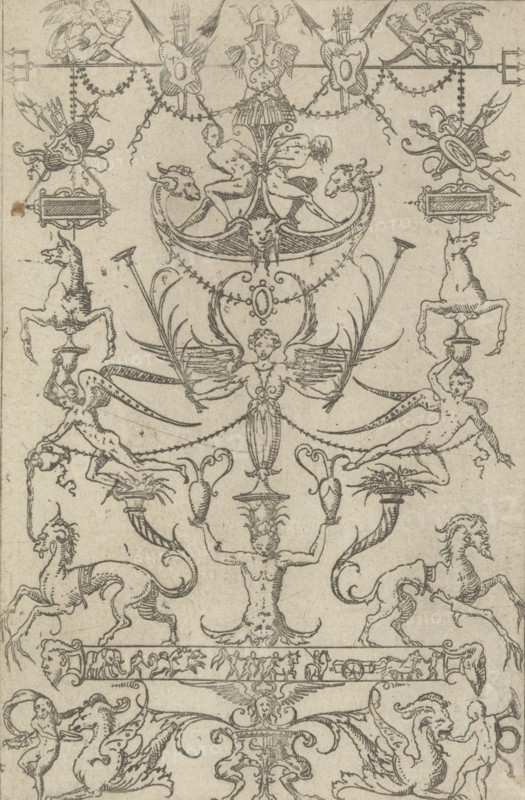 Grotesque Panel, 1550. Creator: Jacques Androuet Du Cerceau.