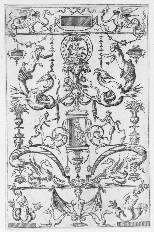 Grotesque Panel, 1550., 1550. Creator: Jacques Androuet Du Cerceau.