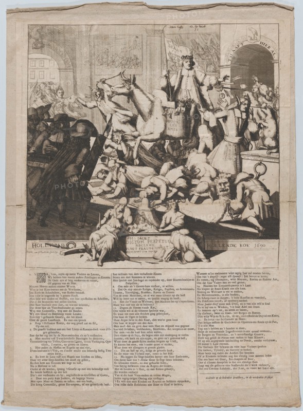 Hollands Hollende Koe (Holland’s Running Cow), 1690. Creator: Gaspar Bouttats.