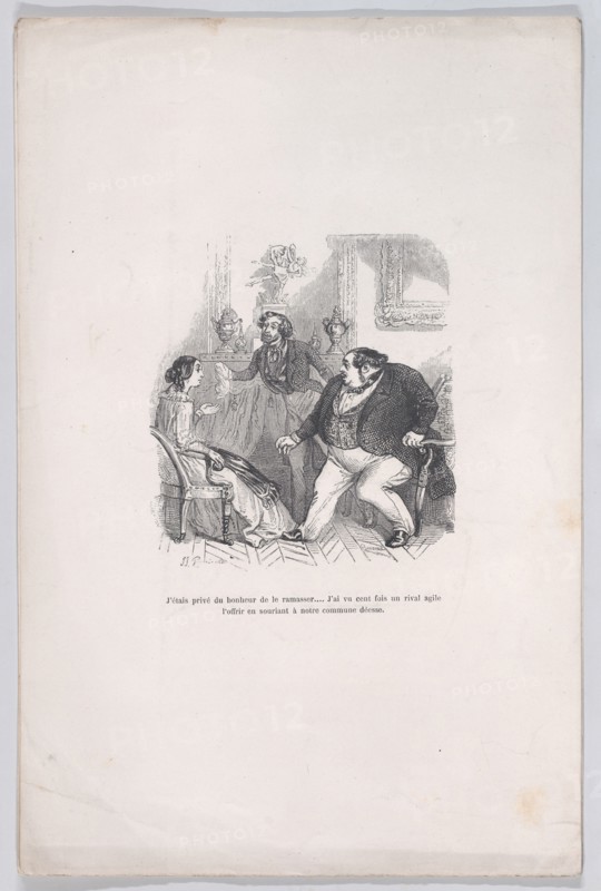 I was deprived of the happiness to pick it up... I saw a hundred times an agile rival offe..., 1843. Creator: Jean Ignace Isidore Gerard.