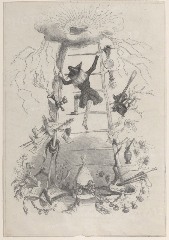 Illustration in Jérôme Paturot, by Louis Reybaud, Paris, 1846, ca. 1846. Creator: Jean Ignace Isidore Gerard.