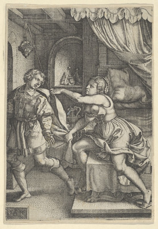 Joseph and Potiphar's Wife, from The Story of Joseph, 1546. Creator: Georg Pencz.