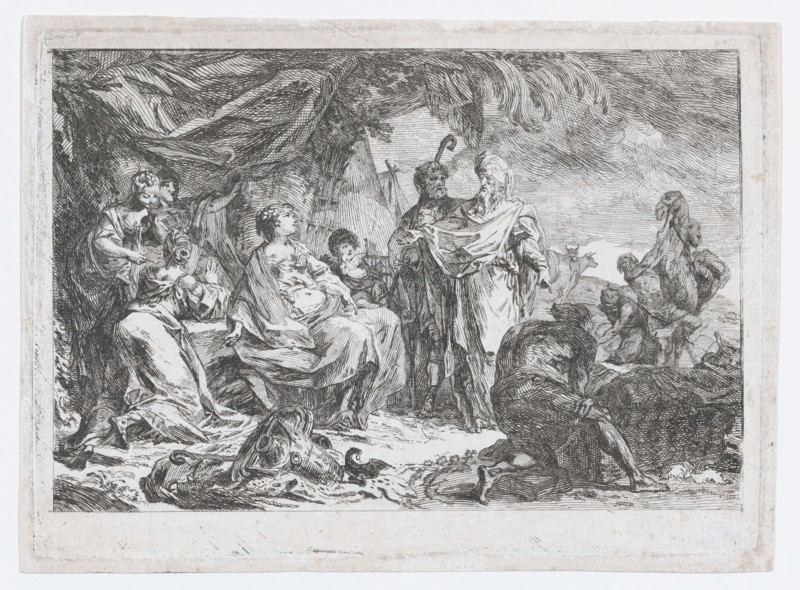 Laban Searching for his Household Gods, ca. 1753. Creator: Gabriel de Saint-Aubin.