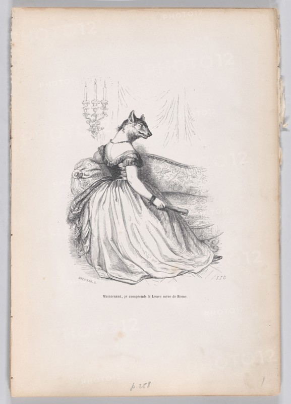 Now, I understand the mother wolf of Rome from Scenes from the Private and Public L..., ca. 1837-47. Creator: Louis-Henri Brevière.