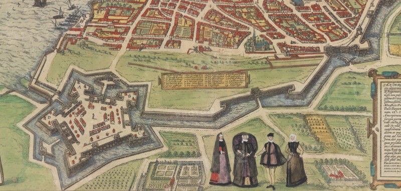 Palazzo Farnese at Caprarola, from Braun and Hogenberg's Civitates Orbis Terrarum, 1572-94. Creators: Frans Hogenberg, Simon Novellanus.
