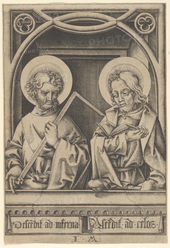 Saints Thomas and James the Lesser, from The Apostles,.n.d. Creator: Israhel van Meckenem.