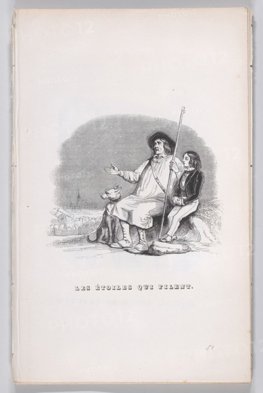 Shooting Stars from The Complete Works of Béranger, 1836. Creator: Jean Ignace Isidore Gerard.