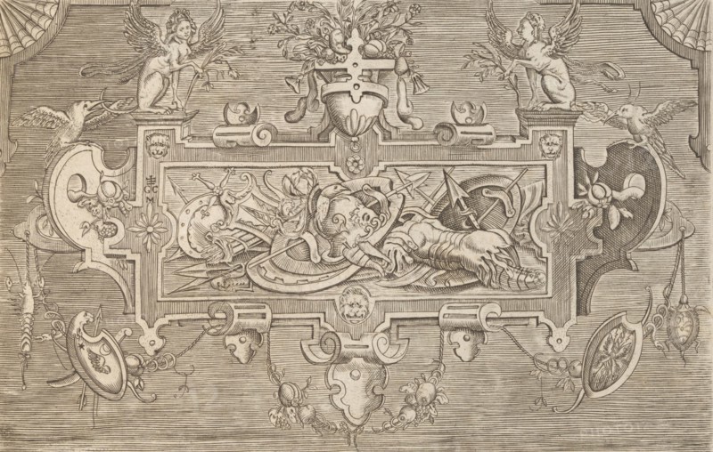 Targhe ed altri ornati di varie e capricciose invenzioni (Cartouches and other ornaments o..., 1773. Creator: Unknown.