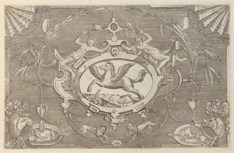 Targhe ed altri ornati di varie e capricciose invenzioni (Cartouches and other ornaments o..., 1773. Creator: Unknown.