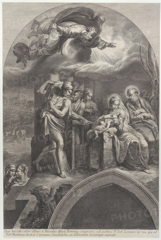 The Adoration of the Shepherds, with God the Father overhead, 1754-1802. Creator: Gaetano Gandolfi.