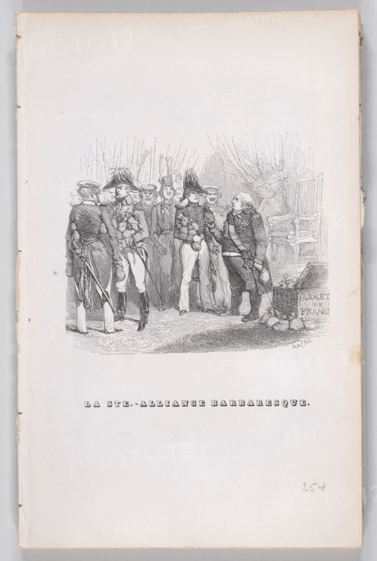 The Barbaric Holy Alliance from The Complete Works of Béranger, 1836. Creator: Auguste Raffet.