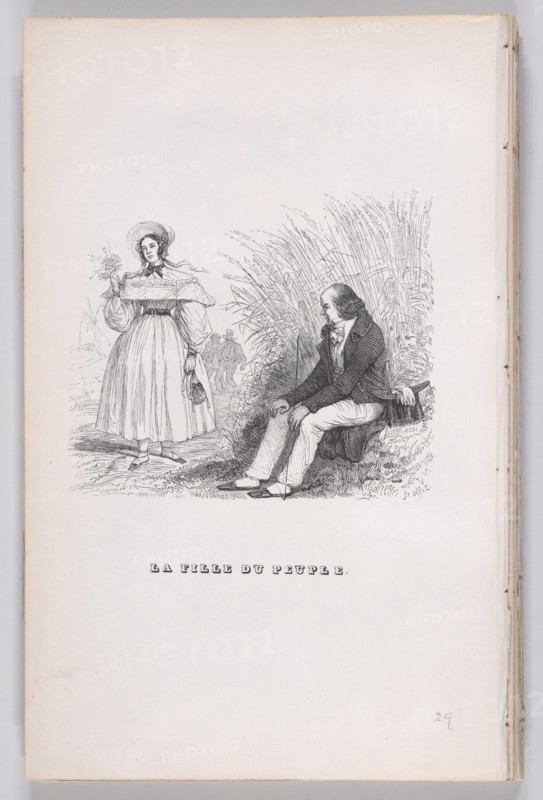 The Daughter of the People from The Complete Works of Béranger, 1836. Creators: Auguste Raffet, Louis-Henri Brevière.