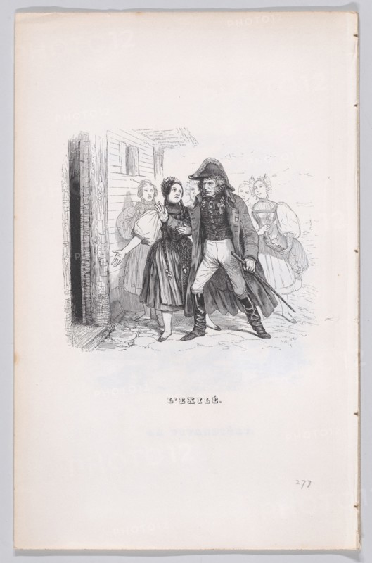 The Exiled from The Complete Works of Béranger, 1836. Creator: Auguste Raffet.