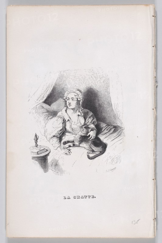 The Female Cat from The Complete Works of Béranger, 1836. Creator: John Thompson.