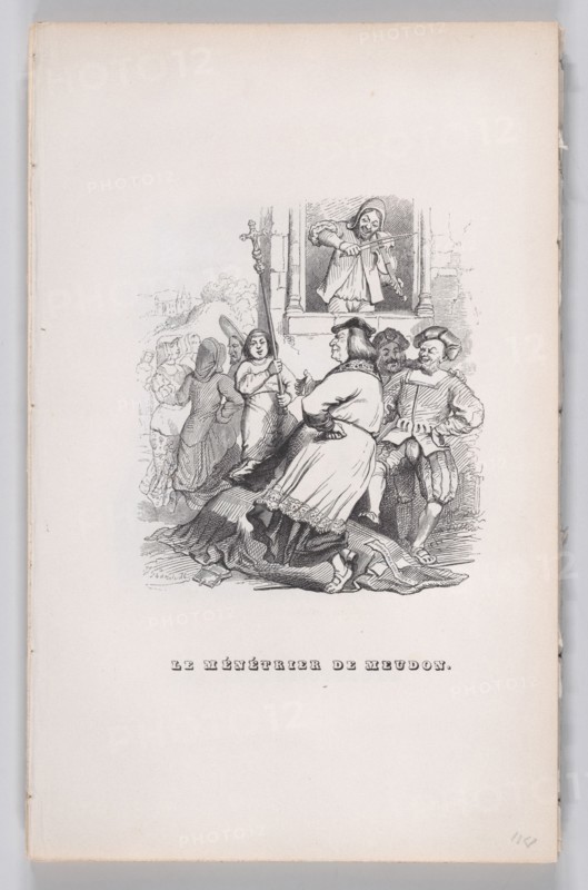 The Fiddler of Meudon from The Complete Works of Béranger, 1836. Creator: Jean Ignace Isidore Gerard.