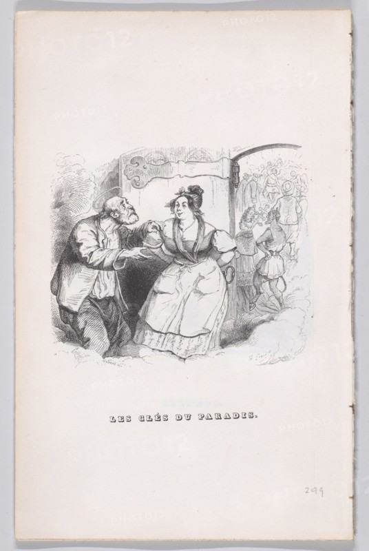The Keys to Paradise from The Complete Works of Béranger, 1836. Creator: Pierre Francois Godard.