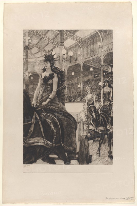 The Ladies of the Chariots at the Hippodrome (Ces dames des chars à l'Hippodrome), 1885. Creator: James Tissot.