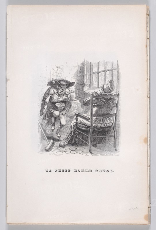 The Little Red Man from The Complete Works of Béranger, 1836. Creators: Louis-Henri Brevière, Cesar-Auguste Hebert.