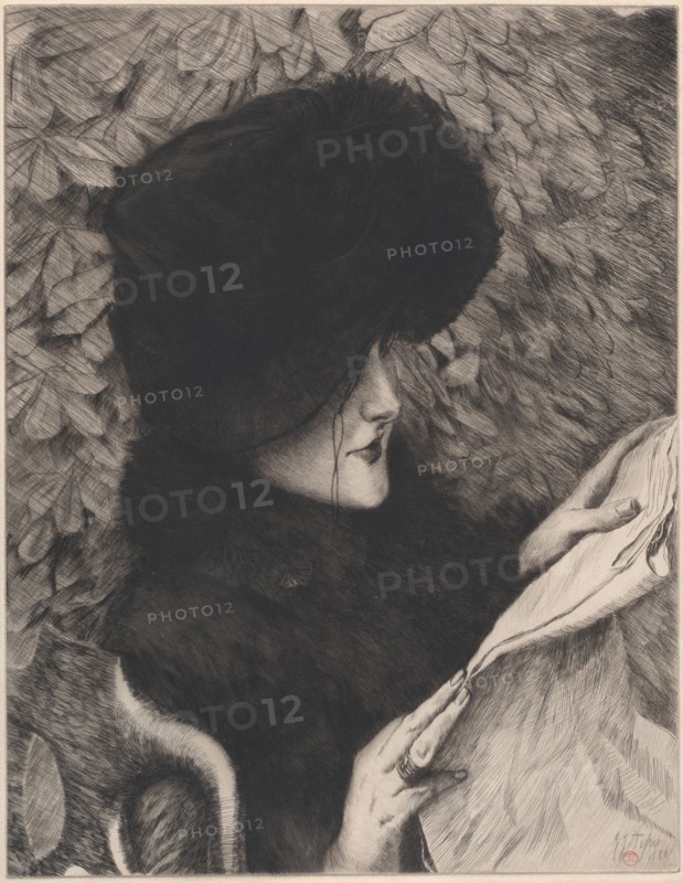 The Newspaper, 1883. Creator: James Tissot.