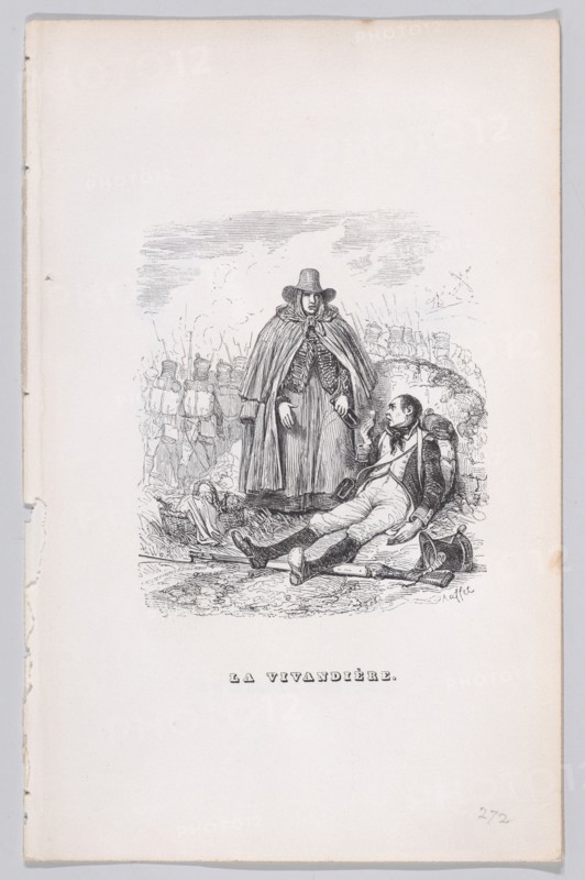 The Vivandière from The Complete Works of Béranger, 1836. Creator: Auguste Raffet.