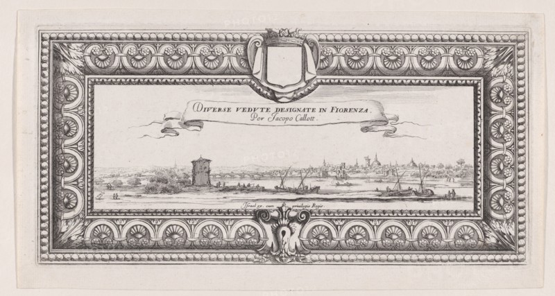 Title Page Designed for the Sale of the Series of Paysages Gravés pour Jean de Médicis..., ca. 1618. Creators: Francois Collignon, Israel Silvestre.