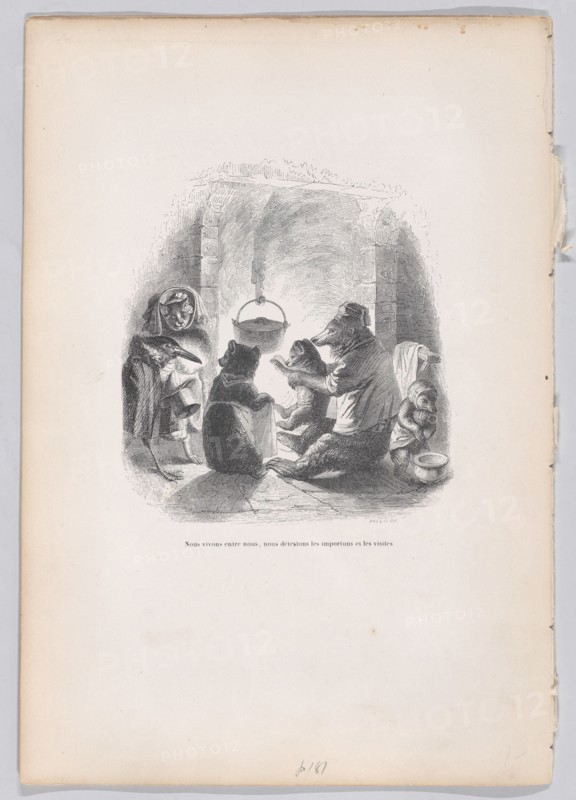 We live between ourselves, we hate the nuisances and the visits from Scenes from th..., ca. 1837-47. Creator: Louis-Henri Brevière.