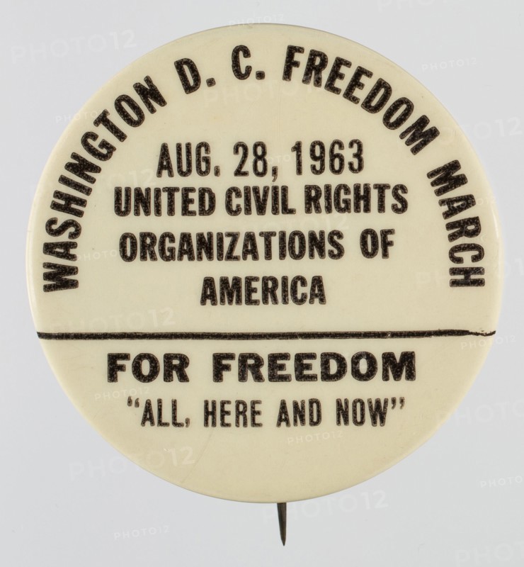 Pinback button for the 1963 Freedom March, 1963. Creator: Unknown.