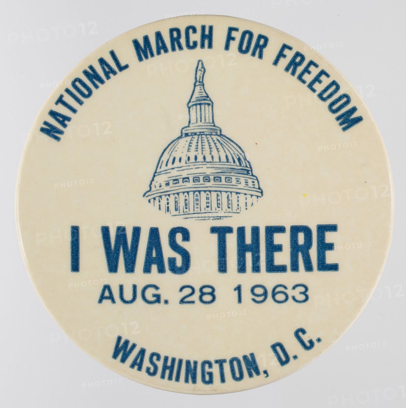 Pinback button for the 1963 Freedom March, 1963. Creator: Unknown.
