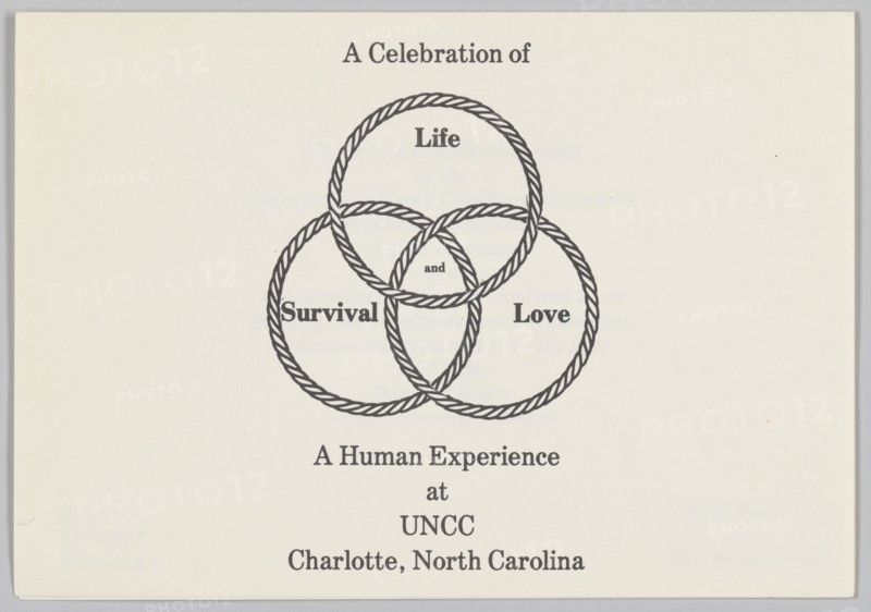 Invitation for a event hosted by the Black Studies Department of UNCC, 1974. Creator: Unknown.