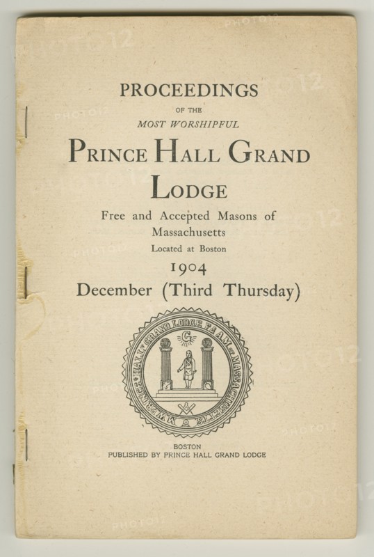 Proceedings of the Most Worshipful Prince Hall Grand Lodge Free and Accepted Masons..., 1904. Creator: Unknown.