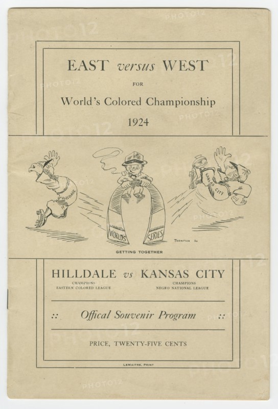 Souvenir programme for 1924 World's Colored Championship, 1924. Creator: Lemaitre.