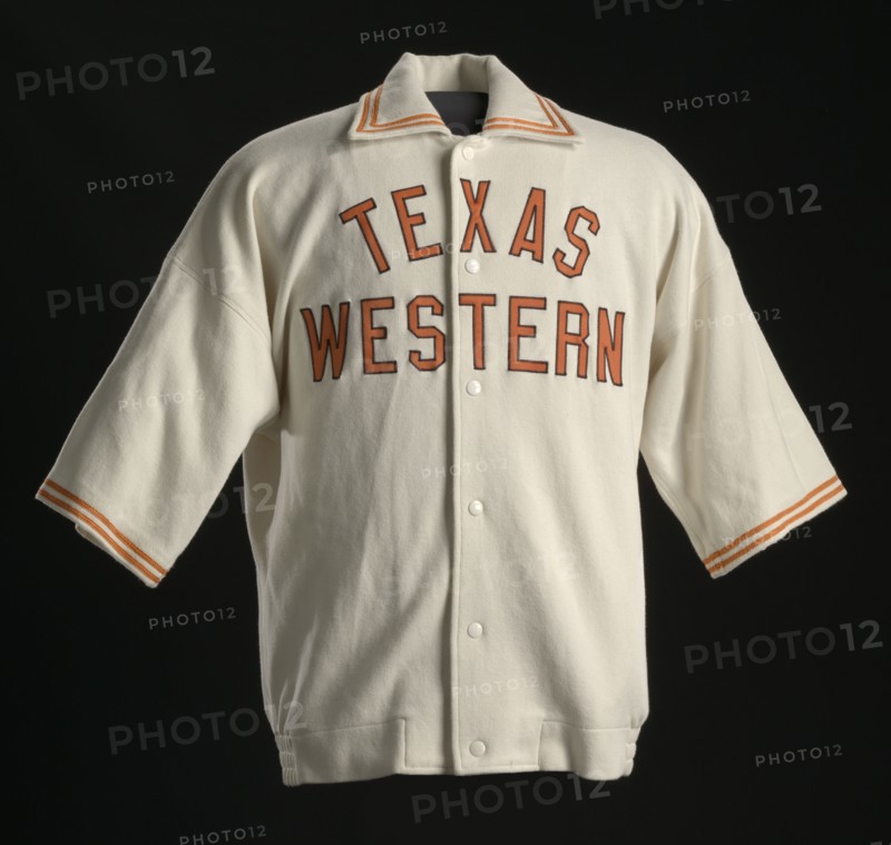 Warm up jacket worn by Jerry Armstrong for Texas Western, 1965-1966. Creator: Unknown.