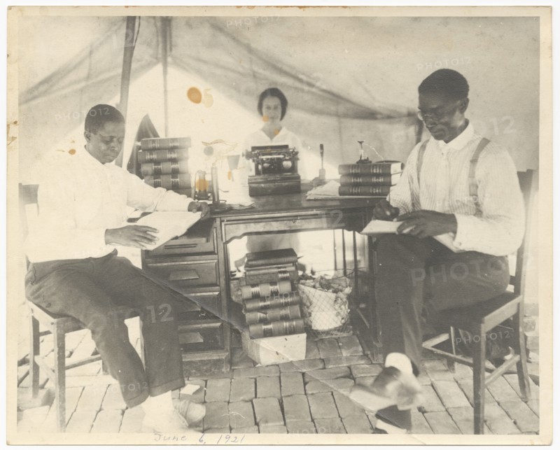 Photograph of B.C. Franklin, I.H. Spears, and Effie Thompson, June 6, 1921. Creator: Unknown.
