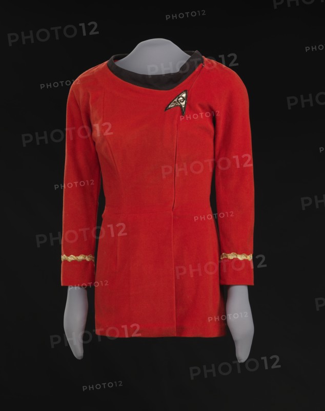 Red Starfleet uniform worn by Nichelle Nichols as Lt. Uhura on Star Trek, 1966-1967. Creator: Unknown.