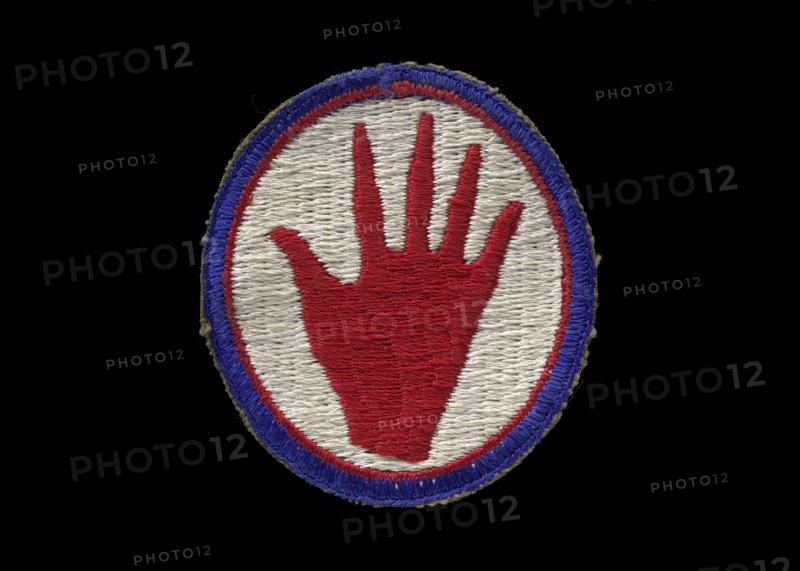 Reproduction patch with Red Hand emblem, late 20th century. Creator: Unknown.