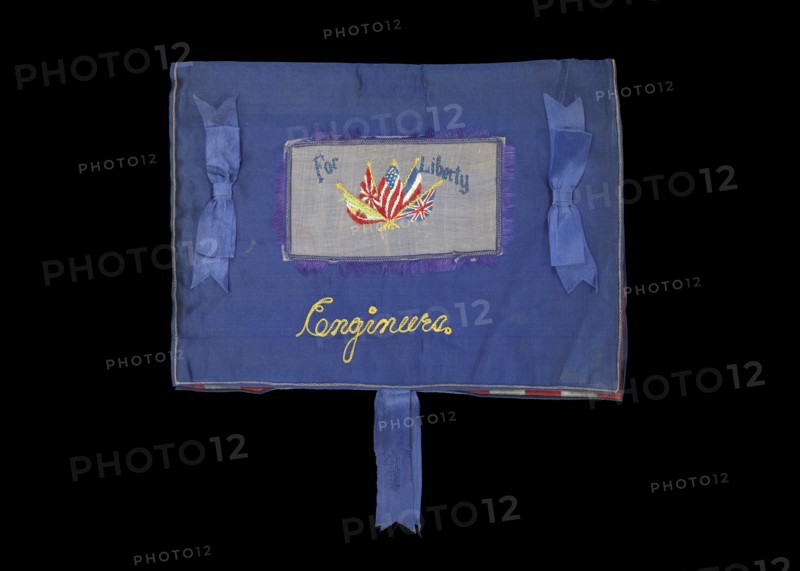 Handmade "For Liberty; Engineers" sweetheart gift from World War I, 1917-1918. Creator: Unknown.