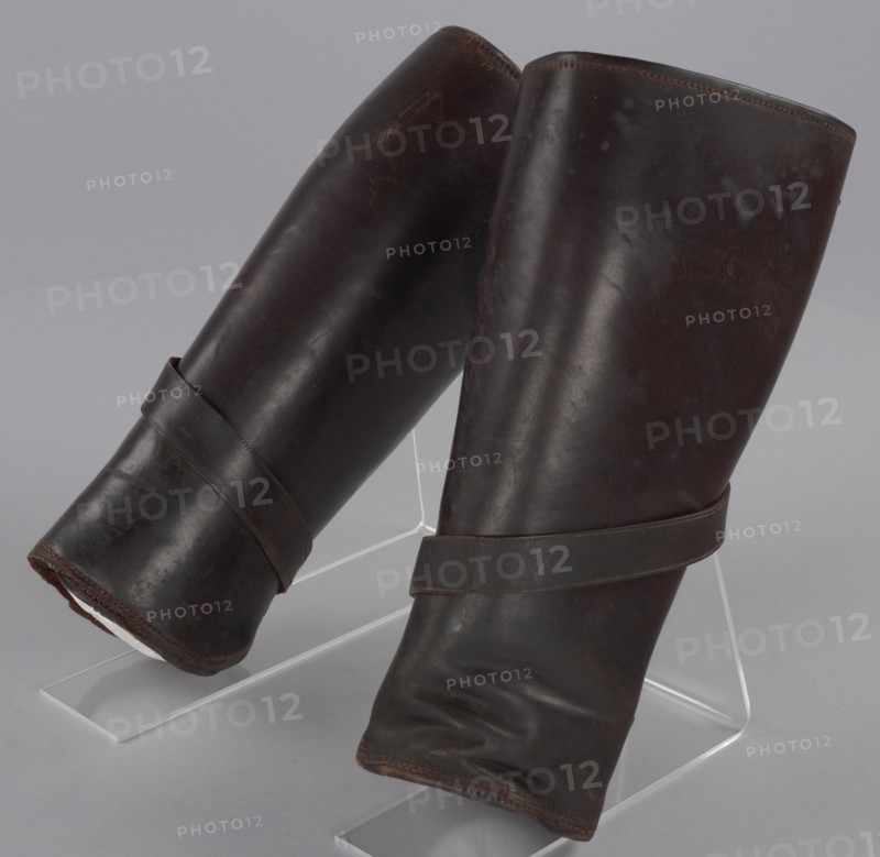 Leather leggings worn by Peter L. Robinson, Sr. during World War I, ca. 1917. Creator: Unknown.
