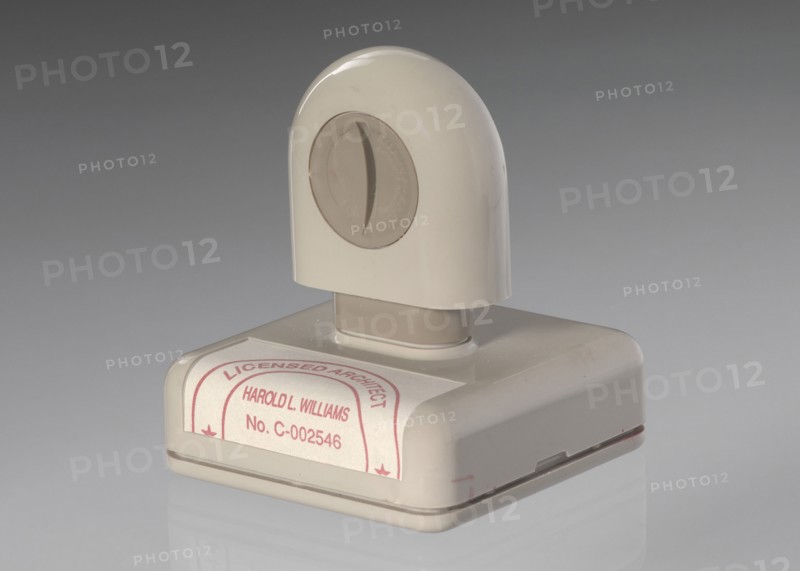 Name stamp for Harold L. Williams, late 20th-early 21st century. Creator: Identity Group, Inc..