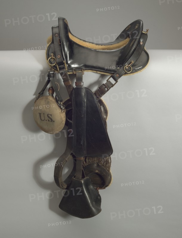 Horse saddle used by stuntman Ernest "Ernie" Robinson, ca. 1971. Creator: Unknown.