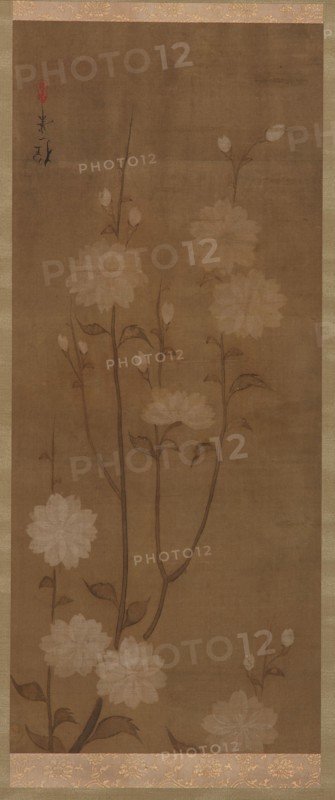 Drooping cherry branches in blossom, Edo period, mid 18th-early 19th century. Creator: Sakai Hoitsu.