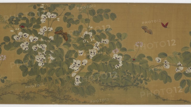 Broad Bean Flowers and Butterflies, Ming dynasty, 15th century. Creator: Unknown.