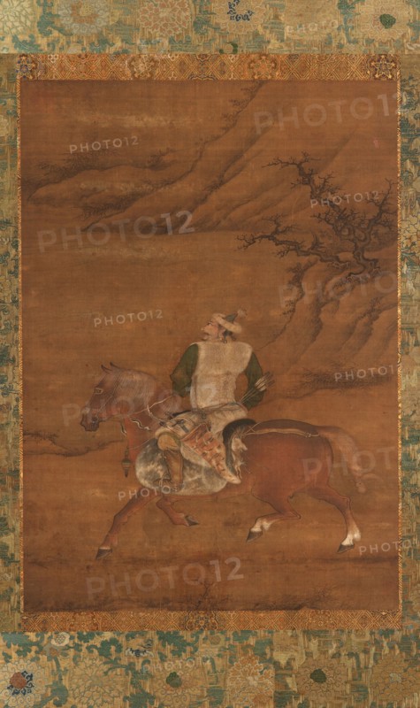 A Tartar Huntsman on His Horse, Ming dynasty, 15th century. Creator: Unknown.