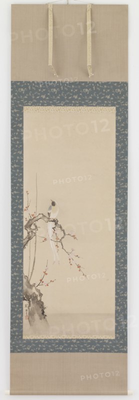 Bird and plum blossoms, Edo period, late 17th century. Creator: Hanabusa Itcho.